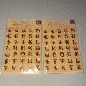 K&Company Holiday Christmas Dimensional Alphabet Stickers 2 Sheets NWT